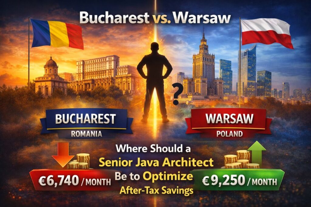 Senior Java architect relocating from Bucharest to Warsaw in 2026 to benefit from Poland B2B tax relief and higher net income