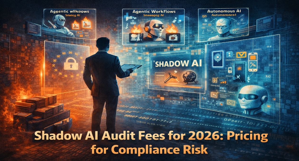 Shadow AI audit fees in Europe showing hidden AI systems and regulatory risk under the EU AI Act 2026