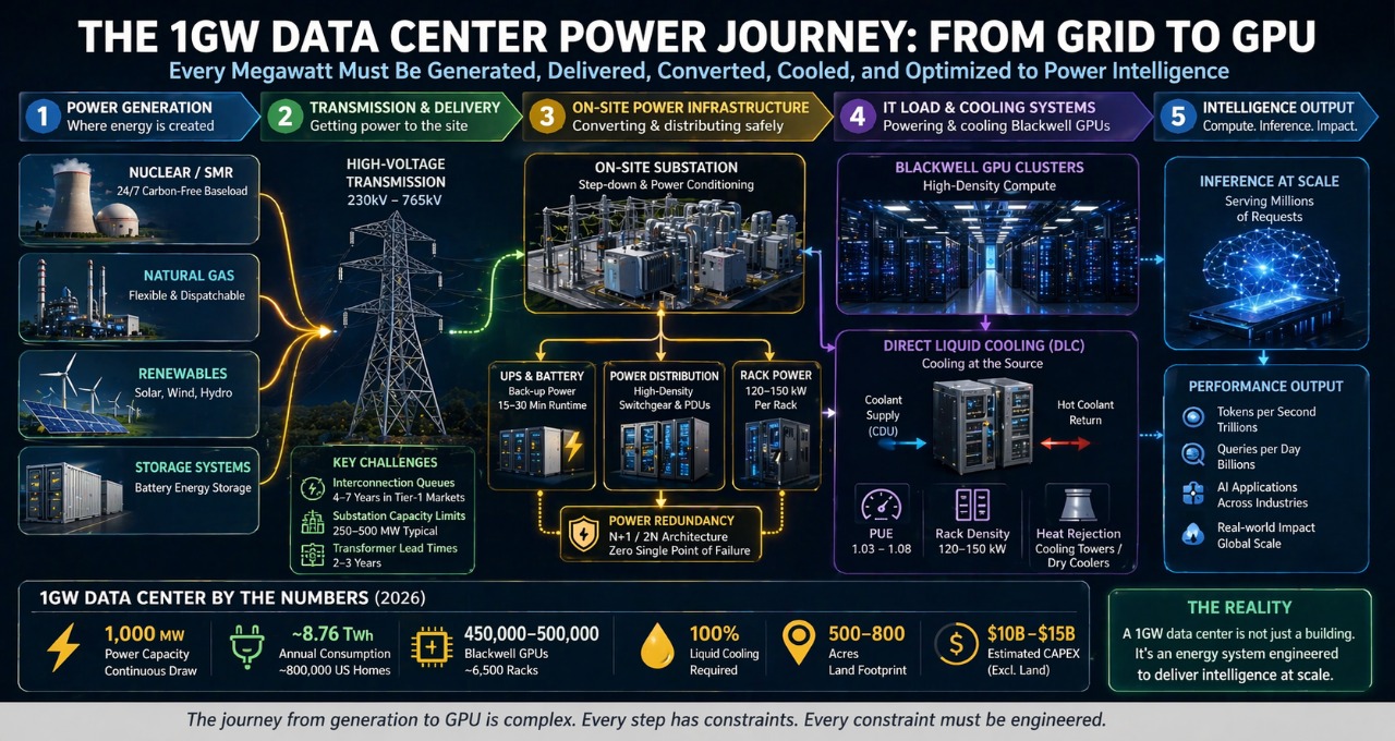 1GW Data Center Power Consumption: The 2026 Infrastructure Guide